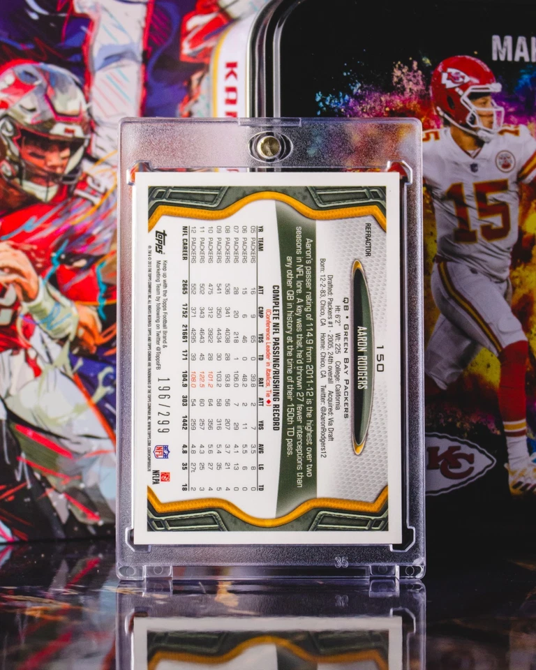 2013 Topps Chrome #150 Aaron Rodgers Black Refractor /299 - Image 2 of 2