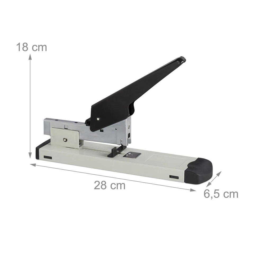 Heftgerät Profi Tacker Papiertacker Klammermaschine 10 Stück 740 g grau - Bild 4 von 4
