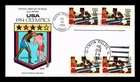 DR JIM STAMPS US COVER OLYMPICS BOXING FDC DUAL CANCEL COLLINS HAND PAINTED