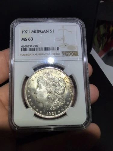 1921 Morgan Silver Dollar NGC MS63