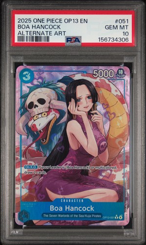Boa Hancock (Alternate Art) graded PSA 10 for sale on eBay