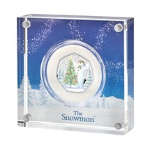 2024 The Snowman UK Christmas Coloured 50p Silver Proof Coin Boxed Cert. of A.