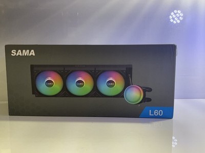 SAMA L60 360mm ARGB AIO Liquid CPU Cooler Black Intel AMD