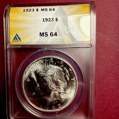 MS 64 Graded 1923 Year NGC Certified Peace Dollars (1921-1935) for