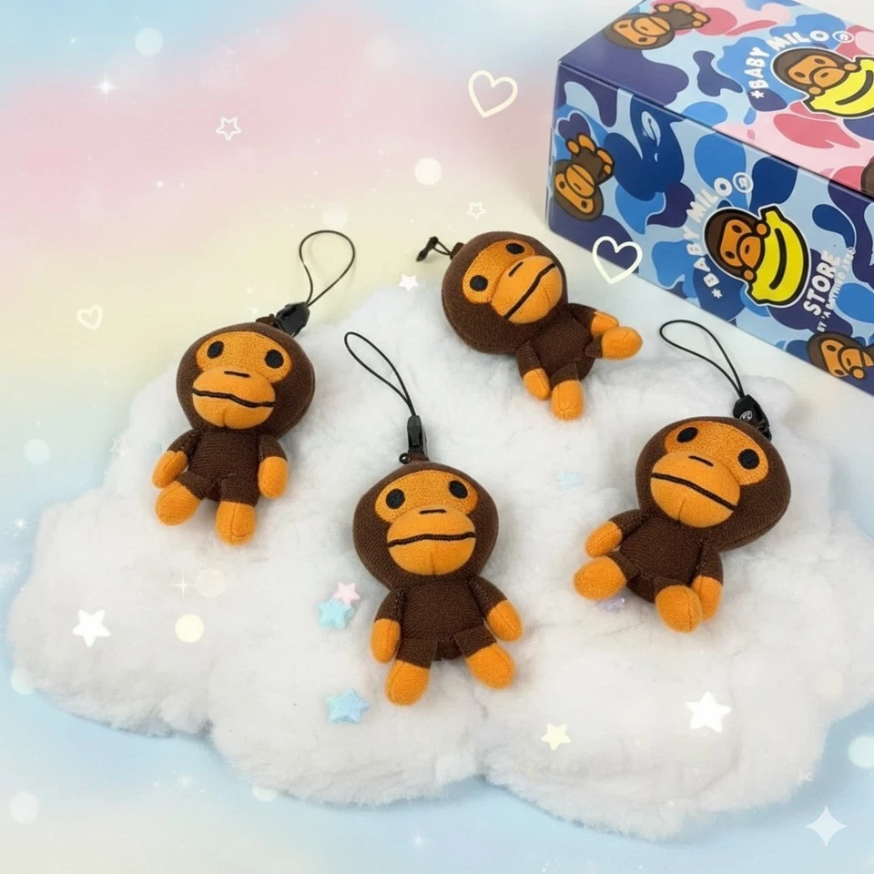 Llavero de Peluche A Bathing Ape Baby Milo - Auténtico BAPE Charm Muñeca Nuevo Foto 2 de 4