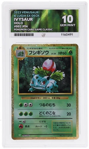 Ivysaur Classic Collection 002/032 Ace 10 Japanese Gem Mint 10 Pokemon Slab