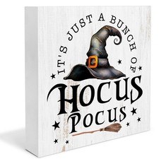 Halloween Decor, Home Decorations, Farmhouse 5 X 5 Inches., HOCUS