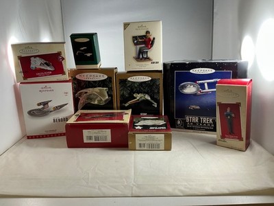 Star Trek Hallmark Christmas ornament, 10 boxes, one has three minis New****