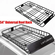 54" Roof Rack Cargo Top Luggage Holder Carrier Basket with Extension Travel NEW