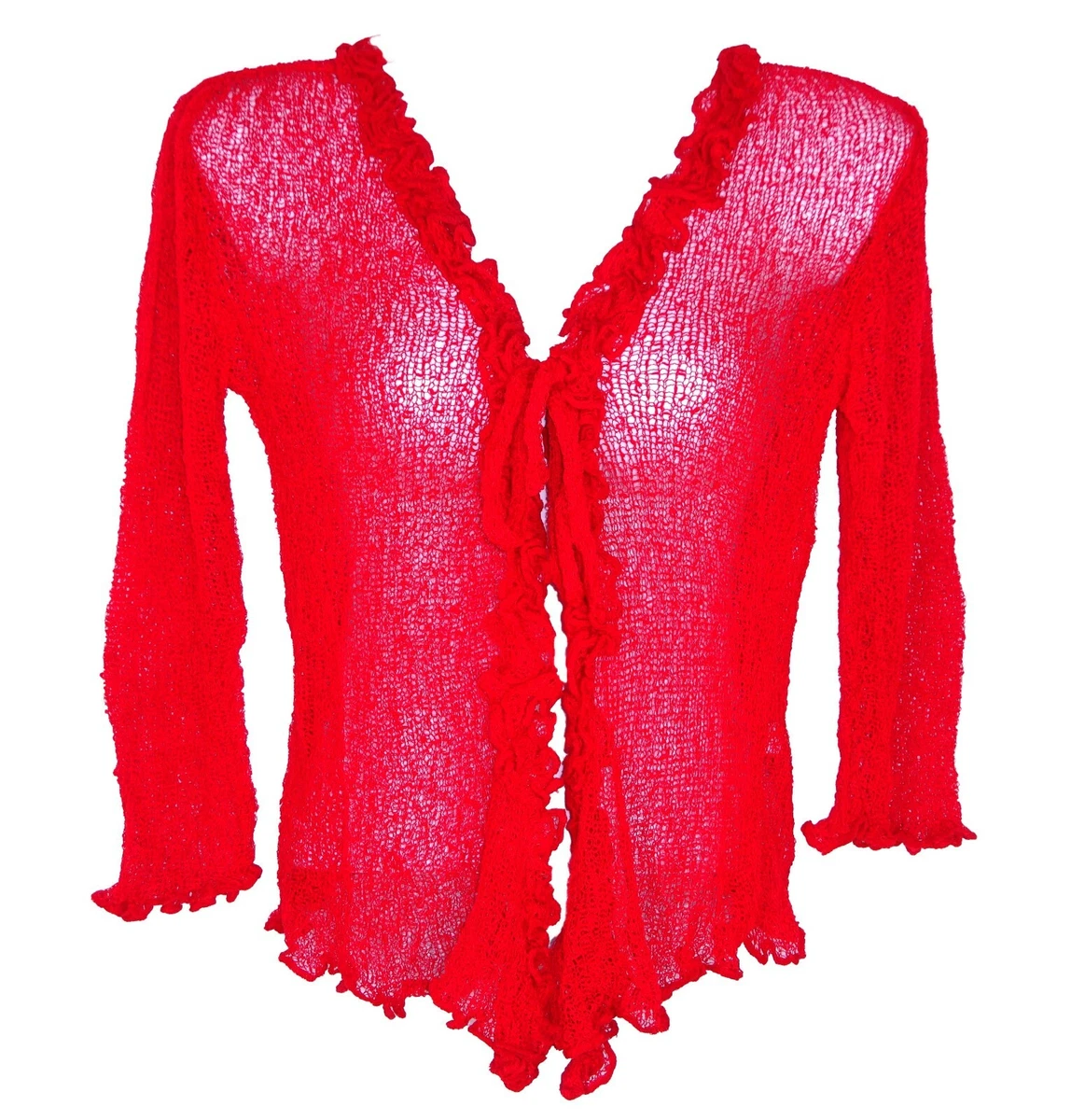 gilet bolero rouge femme