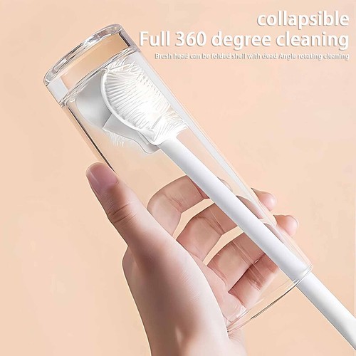 Bendable Cleaning Brush Cup Scrubber Glass Cleaner Kitchen Long Handle Brush _xi - Picture 7 of 10