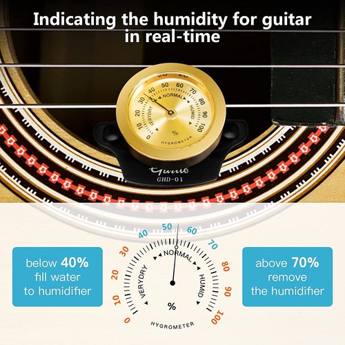 2PCS Guitar Humidifier Hygrometer Humidity for Acoustic Guitar Soundholes W6F0 - Picture 2 of 12
