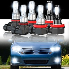 Per Toyota Venza 2009 - 2016 -6000K Kit Combo 6x Lampadine LED Faro e Fendinebbia