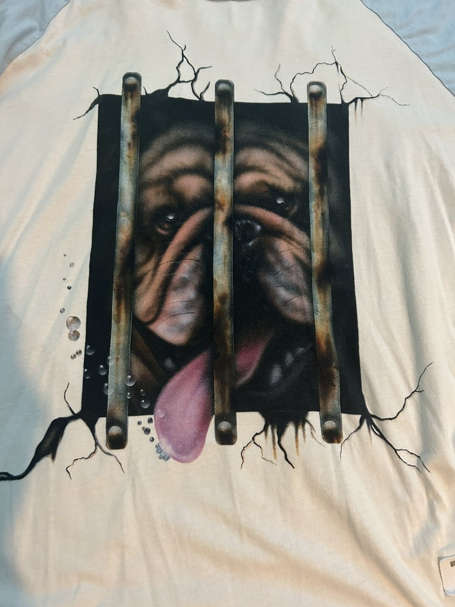 SUPREME DOG RAGLAN L/S SHIRT BLUE XL MARIO AYALA SPRING/SUMMER