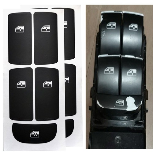 Repair Set of Control Button Decals for SAAB 9 3 (03 12) Vinyl Overlay Stickers - Picture 3 of 7