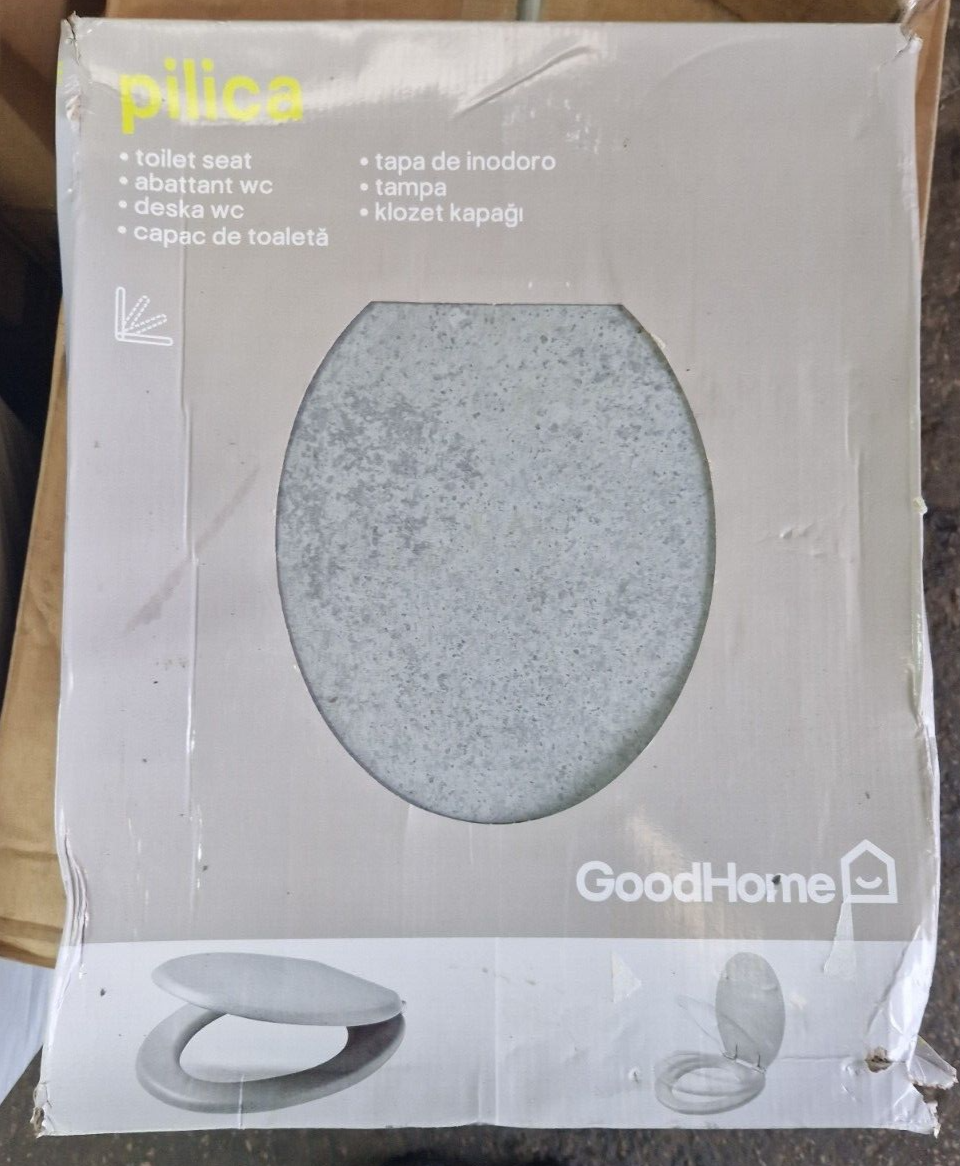 GoodHome Pilica Grey Standard Soft close Toilet seat eBay