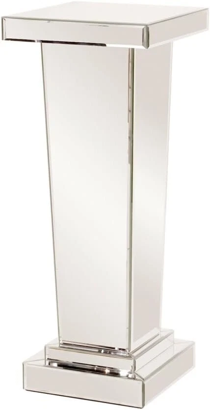 Howard Elliott  Elegant Tapered Mirrored Pedestal Accent Table NEW - Image 3 of 4