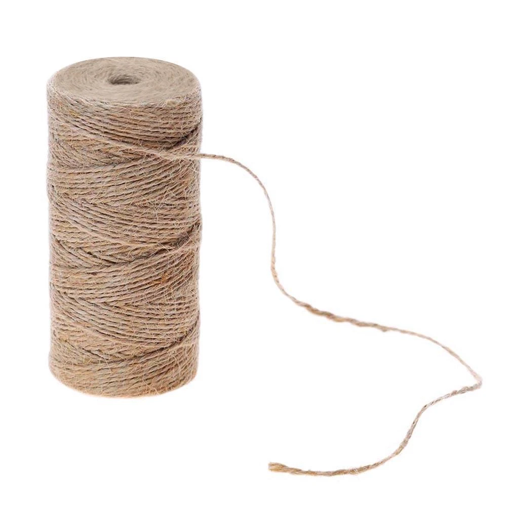 1roll Hemp Cord Natural Brown Twine Arts Handmade for Crafts Thin Packing  String