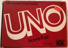 Vintage 1978 UNO Card Game Double Sided Refill Score Pad only USED