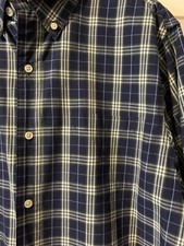 Chaps Green Blue Plaid MENS BUTTON DOWN SHIRT SIZE Large