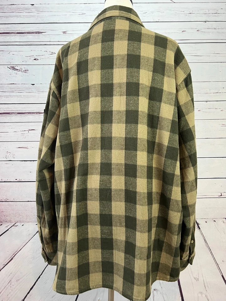 Caterpillar Flannel Shacket Shirt Jacket 2XL Long sleeve button front Pocket Cat - Image 3 of 4