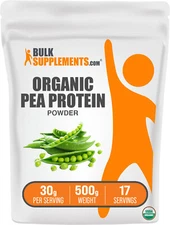 BulkSupplements Organic Pea Protein Powder - Supports The Muscles - 30g Servings