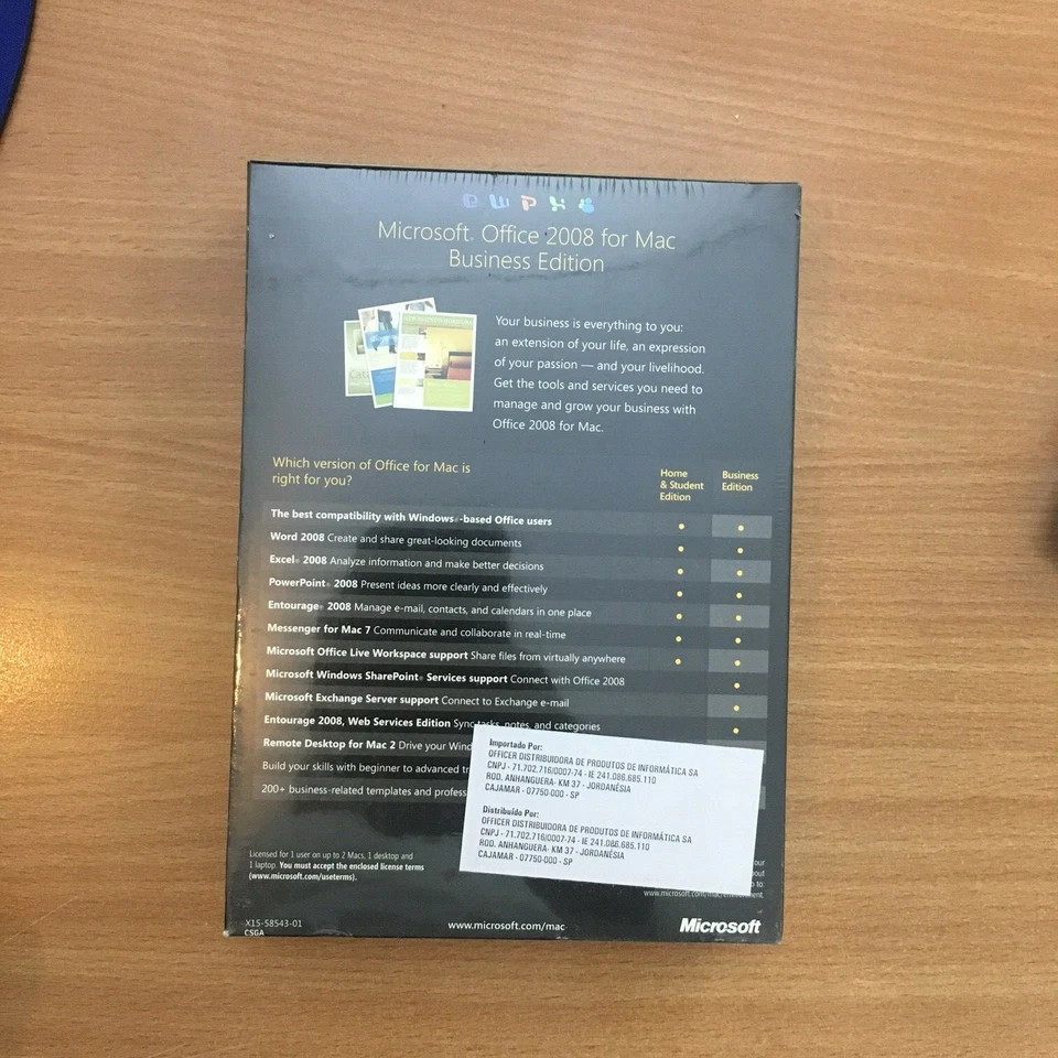 Microsoft Office for Mac 2008 Business Edition FULL RETAIL Version * GENUINE * - Image 3 of 4