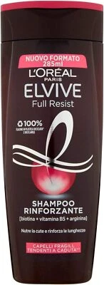L'Oreal Paris Elvive Full Resist, Shampooing Renforçant Avec Arginine, 285ml, 3X - Photo 1/4