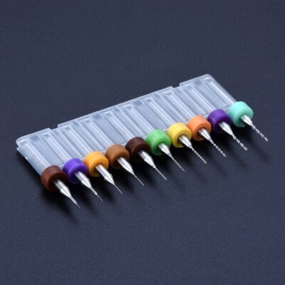 Yosoo Hartmetall-Bohrerset – 10 Stück, 0,1–1,4 Mm, Für PCB, Metall, Kunststoff, Präzise Und Langlebig