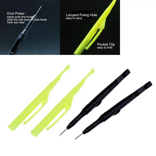 2Pcs Double-End Disgorger Fly Fishing Hook Extractor Tying Knot Picker Remover - Picture 1 of 13