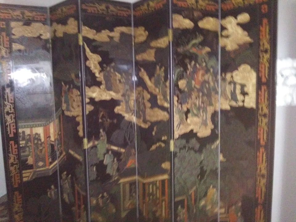 madera de teca tallada a mano corodonel antiguo Foto 3 de 3