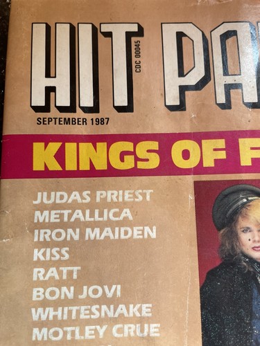 Hit Parader September 1987 Ozzy Centerfold, Hagar, Hetfield and More! COMPLETE!! - Picture 2 of 6