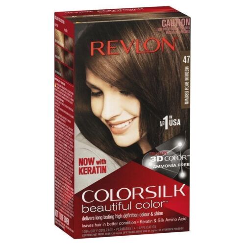 Revlon ColorSilk™ Brown Blonde Permanent Hair Dye 3D Color Full Grey Coverage 1P - Picture 18 of 25