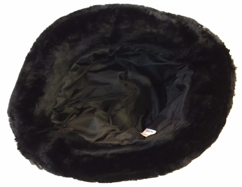 Lady Women Men Russian Cossack Style Faux Fur Bucket Hat - Image 3 of 4