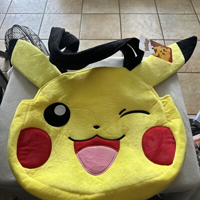 Bioworld Pokemon Pikachu Face Plush Tote