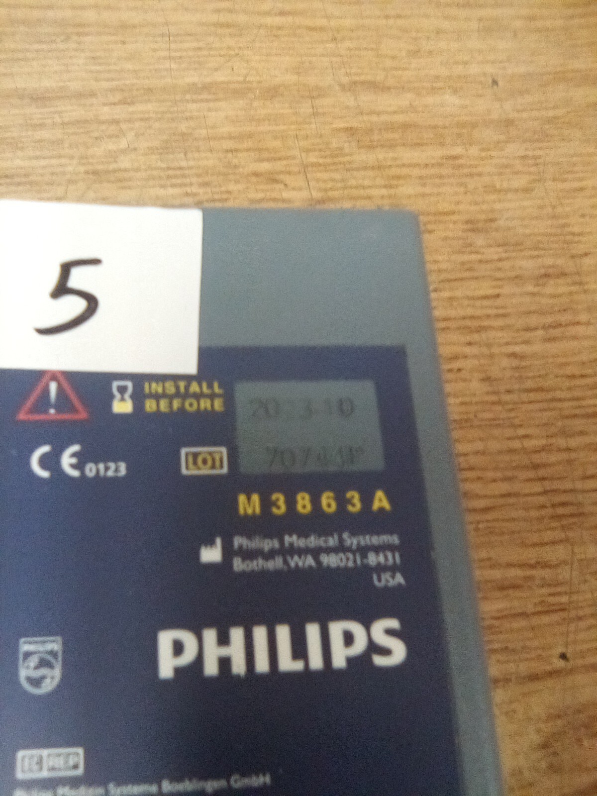 Philips 12V M3863A Defibrillator Battery For FRX, FR2, Install Before