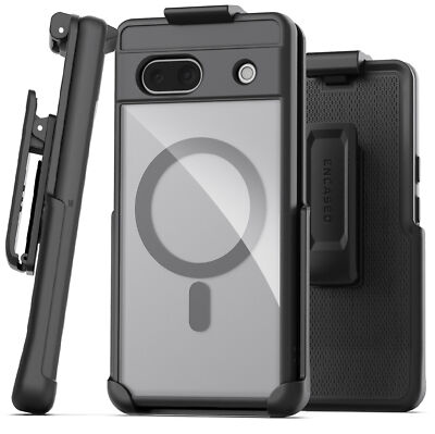Google Pixel 7a Magnetic Case with Belt Clip Holster Compatible w/ Magsafe
