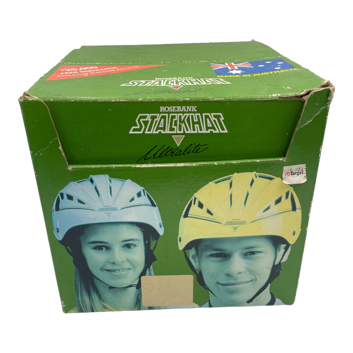 Vintage Rosebank Stackhat Ultralite Black BMX SKATE Helmet