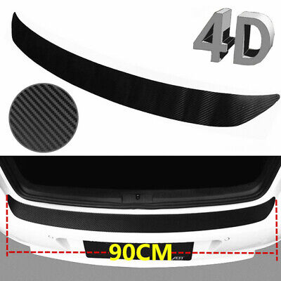 5Pcs 4D Carbon Fiber Car Rear Guard Bumper Sticker Panel Protector Accessories