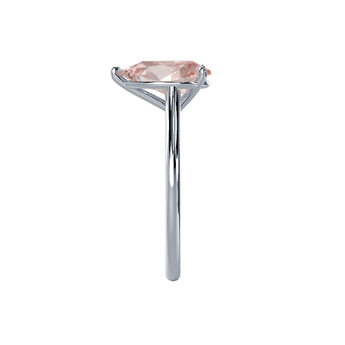 Diamond Ring Pear Cut 14K White Gold 1.50 Carat IGI Lab Grown Fancy Vivid Pink - Picture 2 of 8