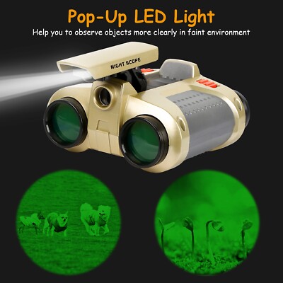 Night Vision Surveillance Scope Binoculars Telescope Pop-Up Light