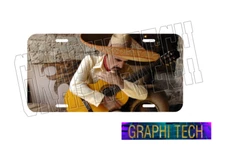 VICENTE FERNANDEZ  PLACA DE ALUMINIO IMPRESA PARA VEICULO SIGO SIENDO EL REY