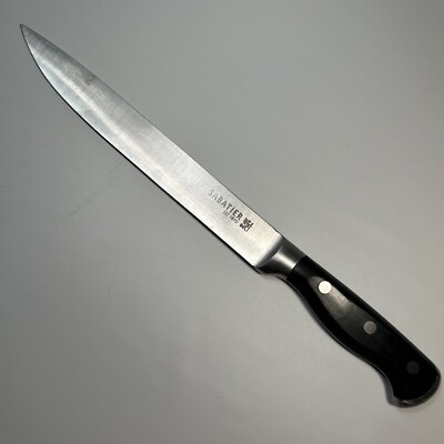 Sabatier Knife 8'' Carving Slicing Blade Full Tang Stainless Steel