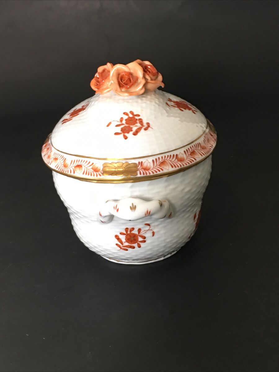 Herend Hungary 6012 China Bouquet RUST Rose Lidded Sugar Bowl w Handles Vintage | eBay Herend Hungary 6012 China Bouquet RUST Rose Lidded Sugar Bowl w Handles Vintage | eBay