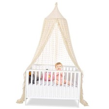 Bed Canopy for Girls - Princess Bed Canopy - Crib Canopy for Boys and Beige