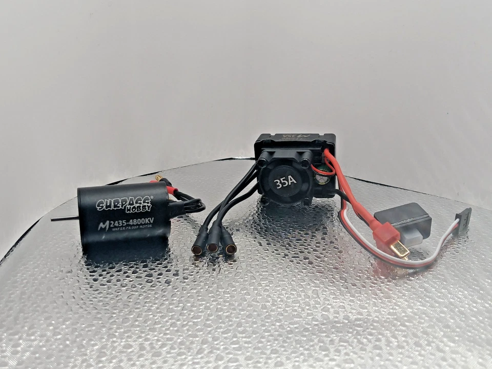 Motor sem escovas SURPASS HOBBY 2435-4800KV + 25A sem escova ESC para carro 1/16 1/14 - Imagem 3 de 4