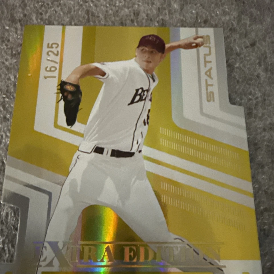 2007 Donruss Elite Extra Edition Status Gold Die Cut #131 Ross Detwiler /25 - Image 3 of 4