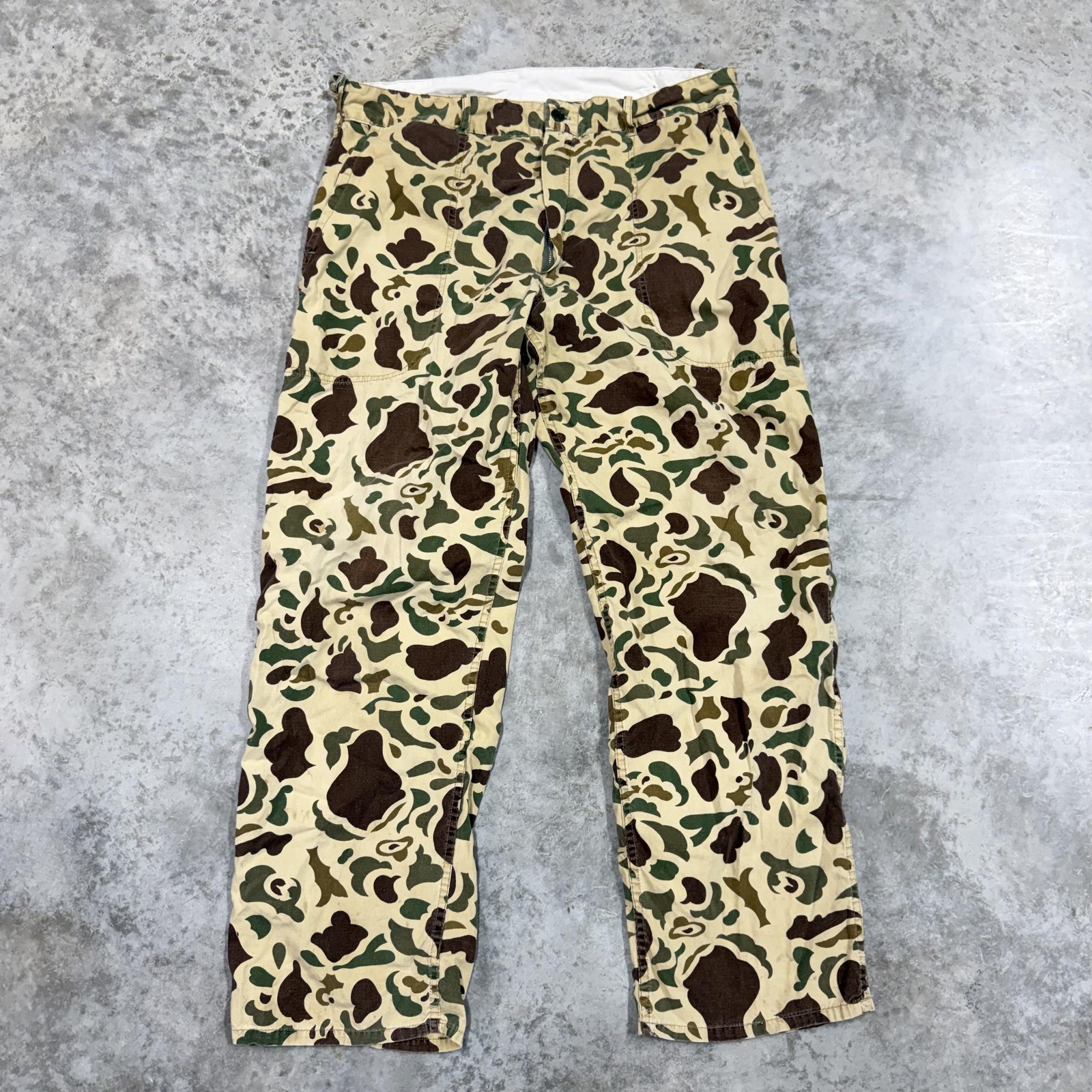 Vintage Sears camo pants mens medium 70s 80s Duck camouflage hunting outdoors
