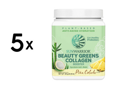 5 x Sunwarrior Beauty Greens Collagen Booster (300g) Piña (146,66 EUR/kg)