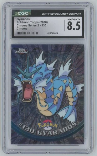 2000 Pokemon Topps Chrome Series 2 Gyarados CGC 8.5 Chrome #130